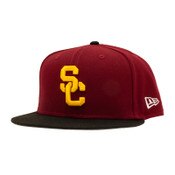 USC Trojans Cardinal w/ Black Bill SC interlock 950 Snapback Hat